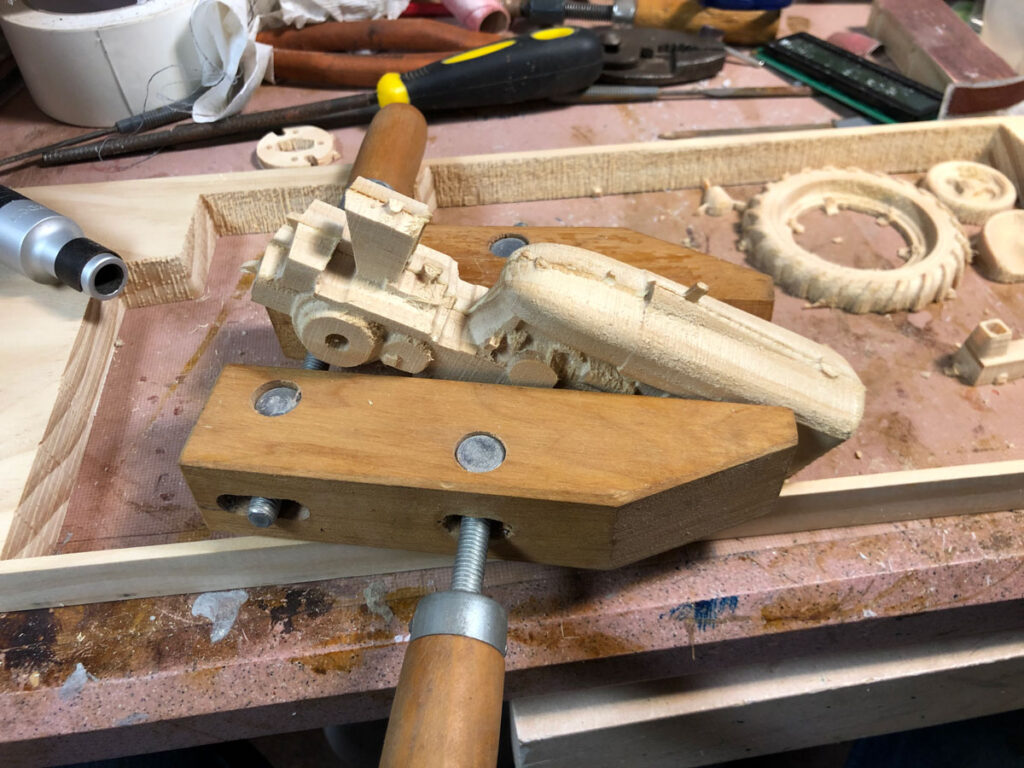 Glue tractor
