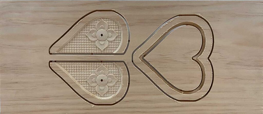 heart frame project carved