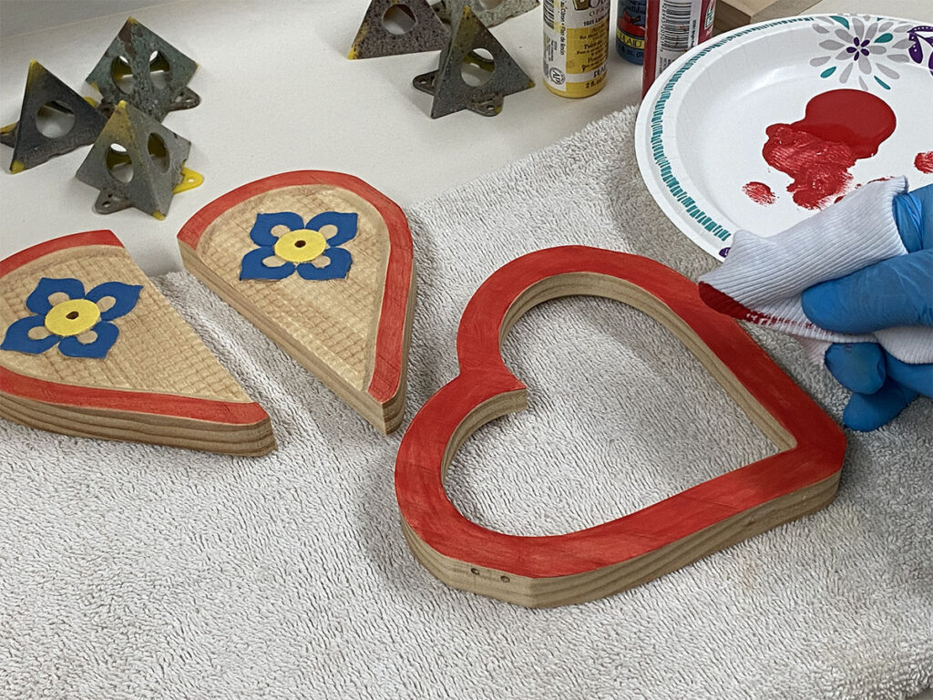 heart frame project painting