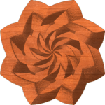 Spiral Star Centerpiece or Rosette 009 A