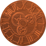 Gear Clock Roman Numerals 1
