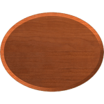 Oval Sign Plaque Blank 003