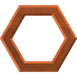 Routed Hexagonal Frame or Border 009 A