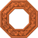 Neoclassic Heart Rose Frame of Border 001 A