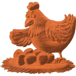 Chicken With Eggs Pattern
