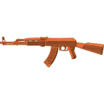 AK47 Rifle Back side
