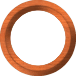 Circular Half-Round Frame or Border 002 A