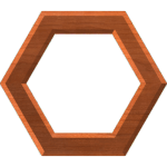 Routed Hexagonal Frame or Border 009 A