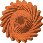 Spiral Sunflower Rosette 008 A