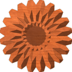 Beveled Daisy Rosette 007 A