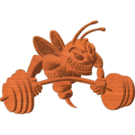Military Bee Weight Lifter Pattern