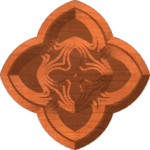 Gothic clover rosette 01 A