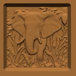 Elephant Emerging from Brush