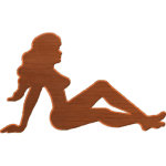 Classic American Truckers' Lady Silhouette 004 A