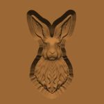Ornamental Animal Head/Bust Series: Hare