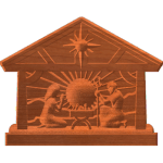 silhouette Manger Scene