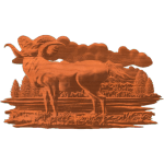BIGHORNED SHEEP ON THE LAKE