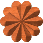 Rosette Ten Pointed Raindrop