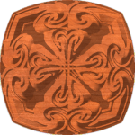 Celtic Heart Cross Rosette 006 A