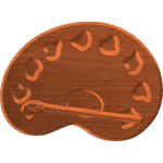 Paint Palette and Brush