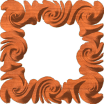 Swirl Wave Frame or Border 004 A