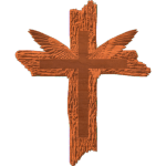 Winged Old Wood Cross