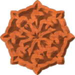 Rosette 8 Point Heart