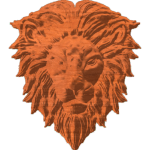 Lion head bust