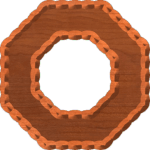 Beaded Octagon Frame Blank 015 A