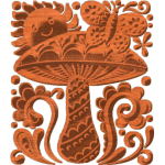 Mushroom Art Pattern