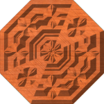 Octagonal Neo-Victorian Centerpiece,Tile, or Panel 003