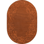 Oval Flowers and Vines Solid Center