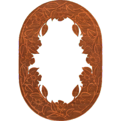 Oval Flowers and Vines