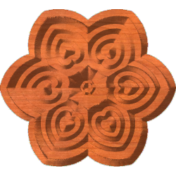 Rosette 6 Hearts