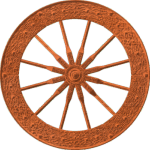 Old wagon wheel