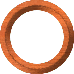 Circular Half-Round Frame or Border 002 A