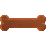 Dog Bone Nameplate Blank 003 A