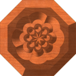 Octagon Wainscot Antique Rosette 009 A