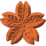 Hand Carved Leaf Rosette
