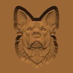 Ornamental Animal Head/Bust Series: Dog