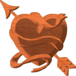 Heart Arrow Ribbon Pattern
