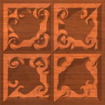 Classical Romantic Heart Tile Panel 004 A