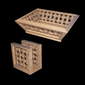 Basket Weave Napkin Holder & Bread Basket Set