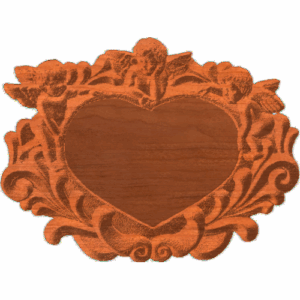 Plaque - Heart With 3 Cherubs