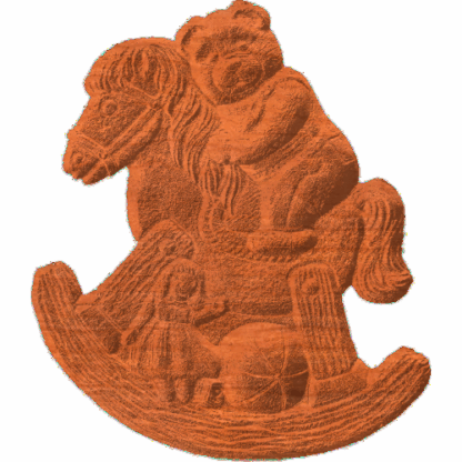 Teddy Bear On Rocking Horse - 1