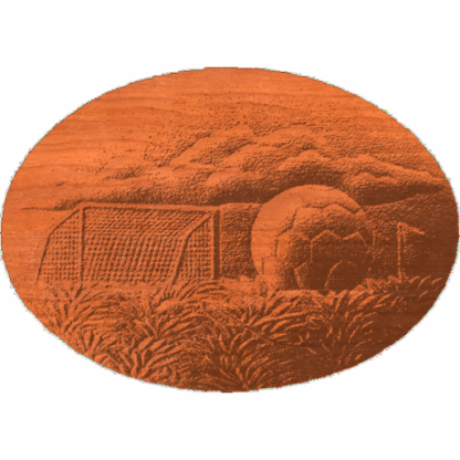 Soccer Ball and Goal on Oval
