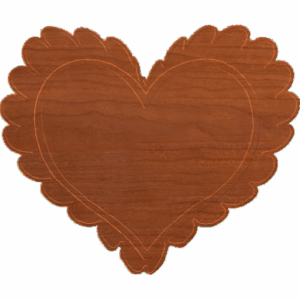Fringed heart