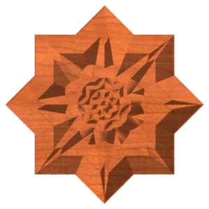an 8 point rosette star