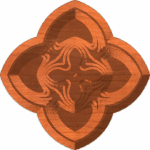 Gothic clover rosette 01 A 