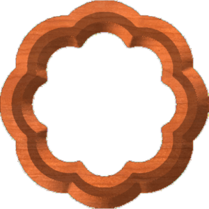 Flower Frame, Border, or Rosette 001 A 